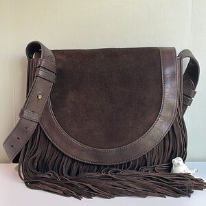 Frye Ray Fringe Saddle Bag